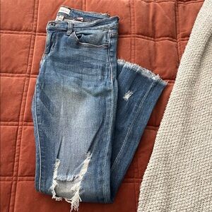 Sneak Peek Distressed Denim Low Rise Denim Skinny Jeans Medium Wash Jean Juniors